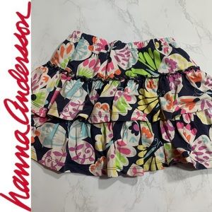 Hanna Andersson Flower 3 Tier Scooter Skirt wShort